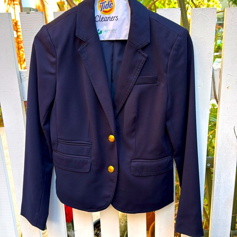 Banana Republic Navy and Gold Blazer Size 2 Like New!